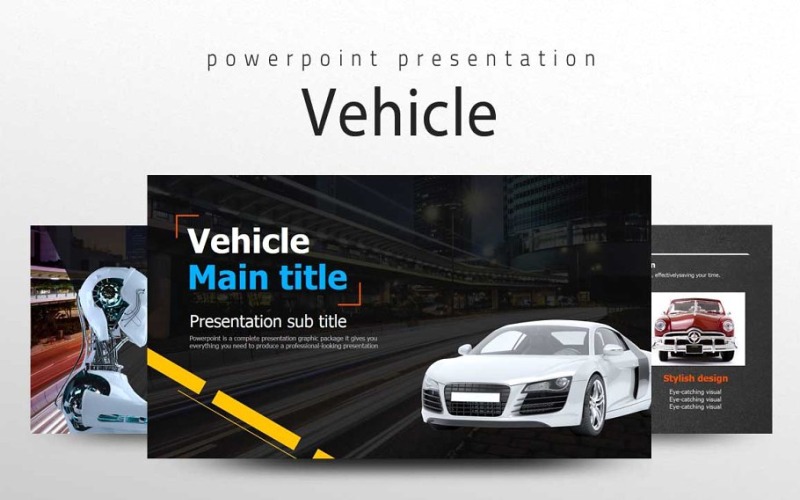Презентація транспортного засобу шаблон PowerPoint