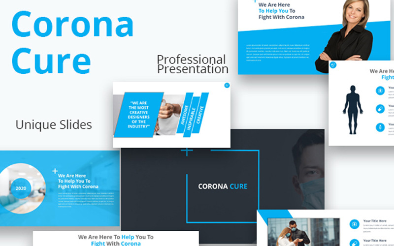 Шаблон PowerPoint для Corona Cure