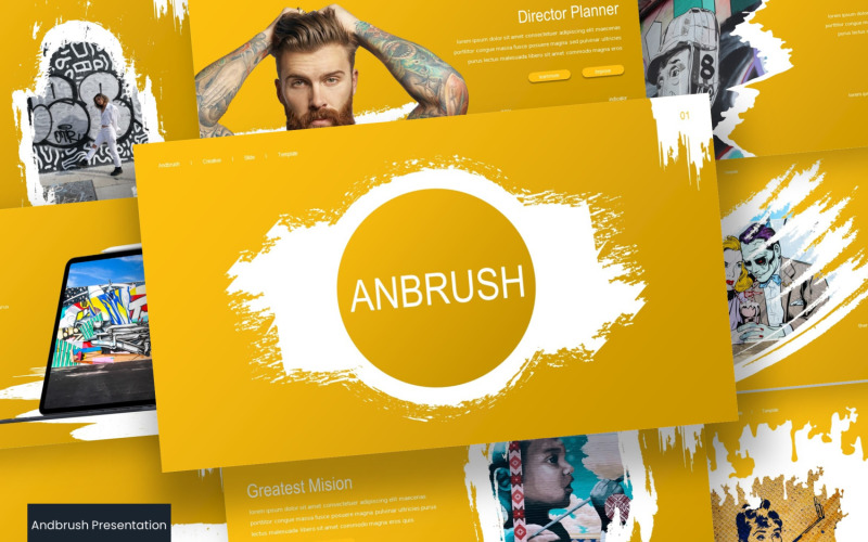 Andbrush шаблон PowerPoint