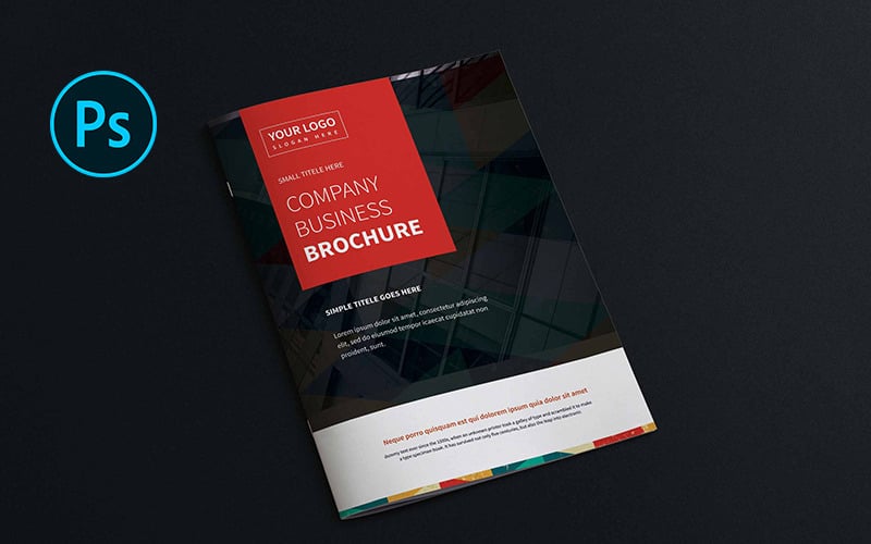 Barevná moderní obchodní brožura - šablona Corporate Identity