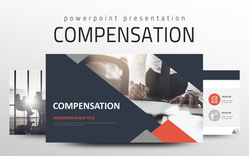 Compensatie PPT PowerPoint-sjabloon