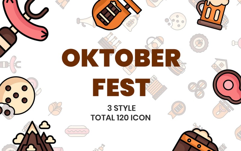 Download Набор иконок "Oktoberfest Icon Set" / Oktoberfest Icon Set - Набор иконок на тему графика alcohol,cheer,froth,glasses,hop,outline,pouring,premium,pub,signs,stroke,bar,beer,barrel,bottle,cap,symbol,oktoberfest,toasting,craft
