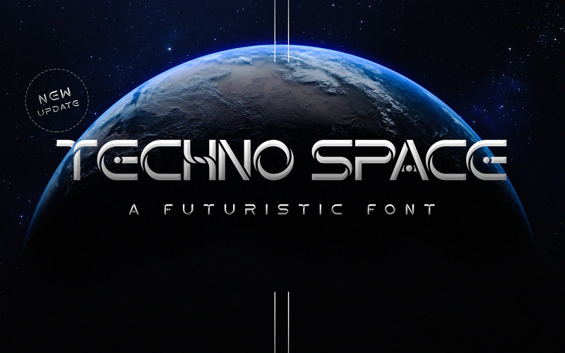 Carattere futuristico Techno Space