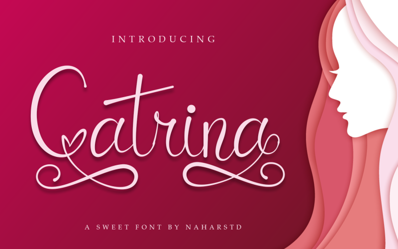 Catrina - nowoczesna czcionka kaligrafii
