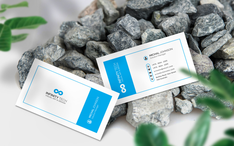 Download Фирменный стиль "Creative Modern Business Card with Blue Details - Corporate Identity Template" / Creative Modern Business Card with Blue Details - Corporate Identity Template - Фирменный стиль на тему графика business,business card,clean,company,corporate,creative,design,elegant,minimal,minimalist,modern,business card template,business card mockup