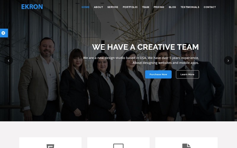 Material design Agency Landing Page Template