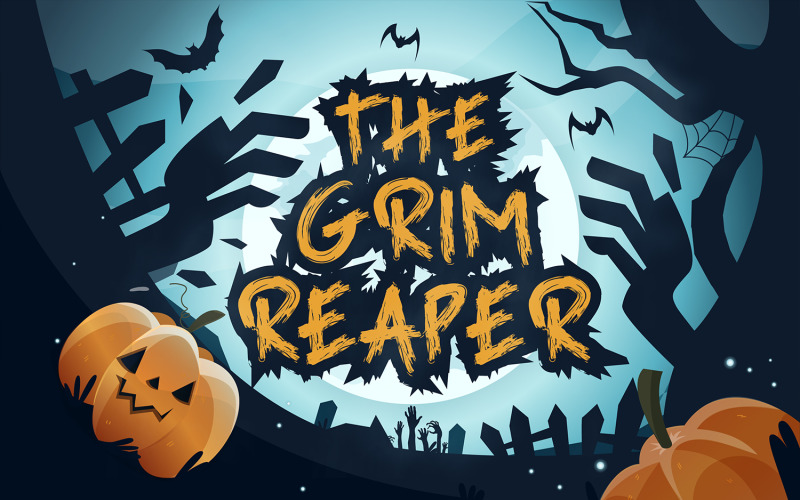 Grim Reaper - El Fırçası Yazı Tipi