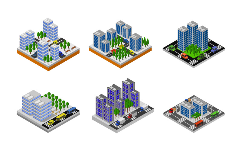 Download Vector "Isometric City Set - Vector Image" / Isometric City Set - Vector Image - Vector на тему графика illustration,elements,urban,environment,transport,nature,business,set,architecture,map,graphic,vector,construction,street,modern,house,skyline,isolated,concept,scape