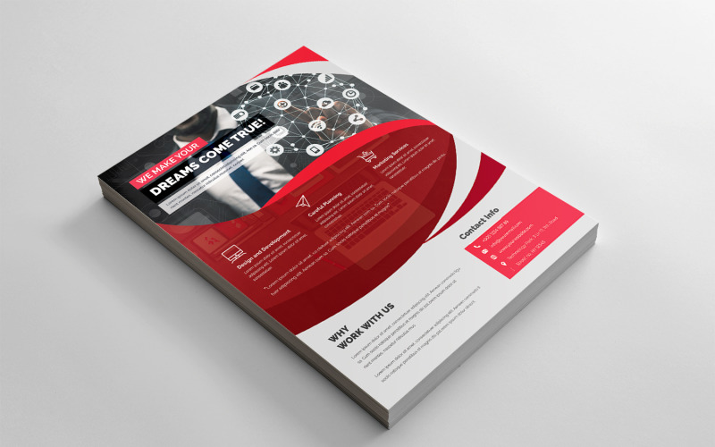 Download Фирменный стиль "Modern Flyer - Corporate Identity Template" / Modern Flyer - Corporate Identity Template - Фирменный стиль на тему графика black,blue,design,creative,flyer,graphic,modern official,print,ready,professional,simple,standard,business,white