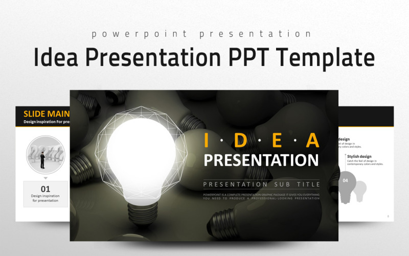 Plantilla PPT de presentación de ideas Plantilla de PowerPoint