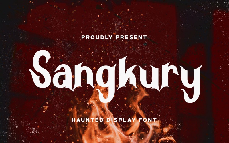 Sangkury - Haunted Display Schriftart