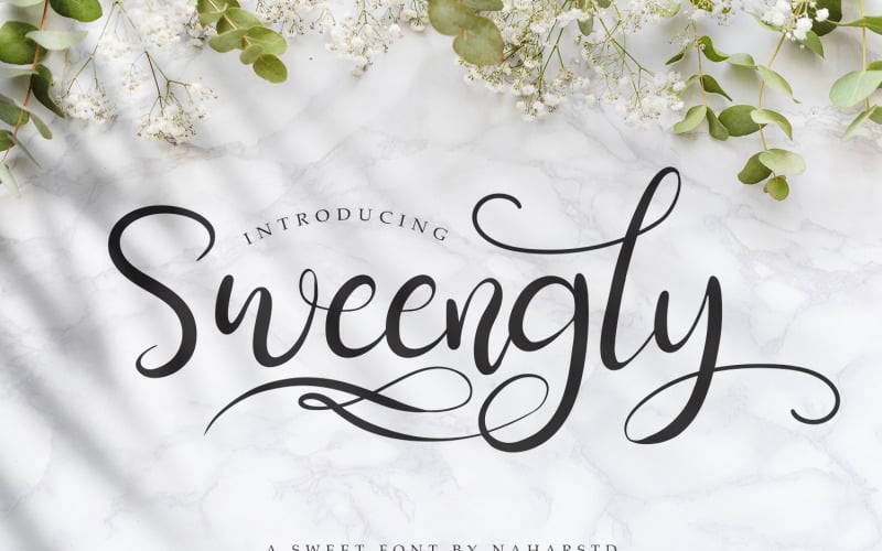 Sweengly - Modern kalligrafi typsnitt