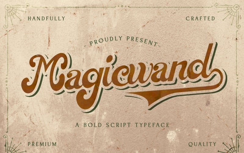 Toverstaf - Vet cursief lettertype