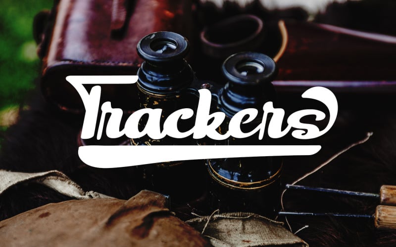 Trackers - Fuente cursiva negrita