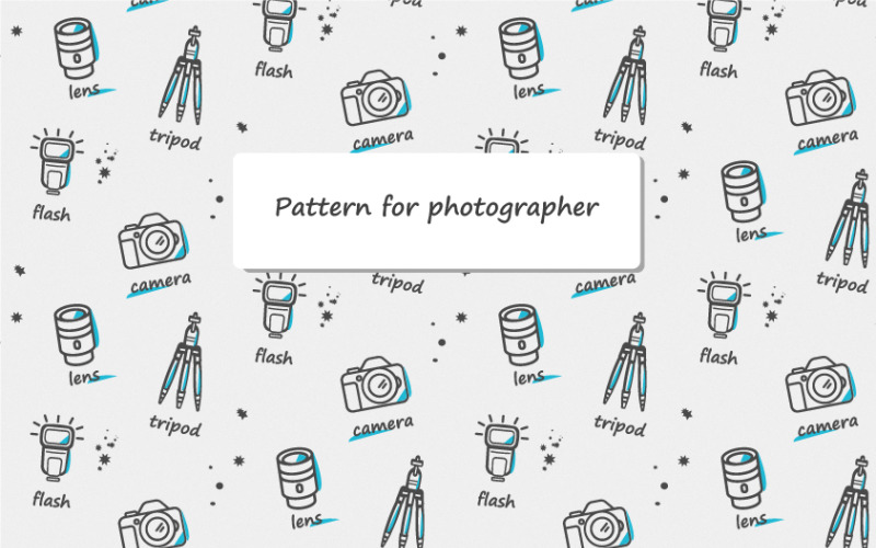 Download Pattern "Photographer Pattern" / Photographer Pattern - Pattern на тему графика pattern,photographer,pattern for photographer,background,bg,ai,vector