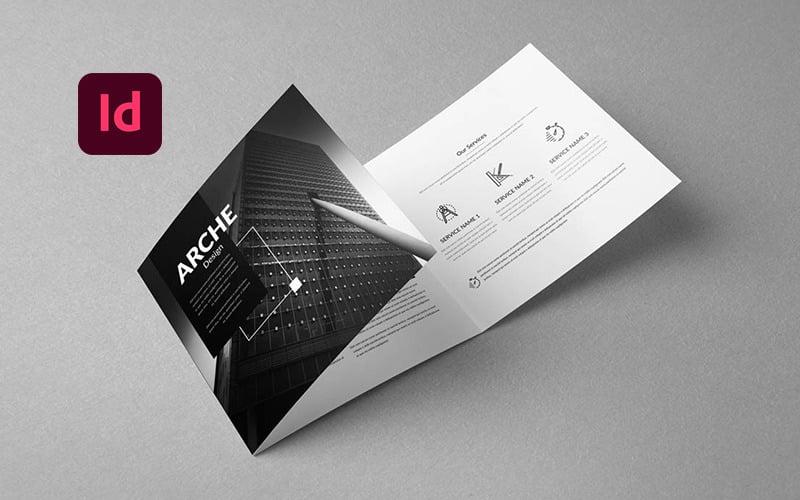 Architecture Square Trifold Brochure - Corporate Identity Template