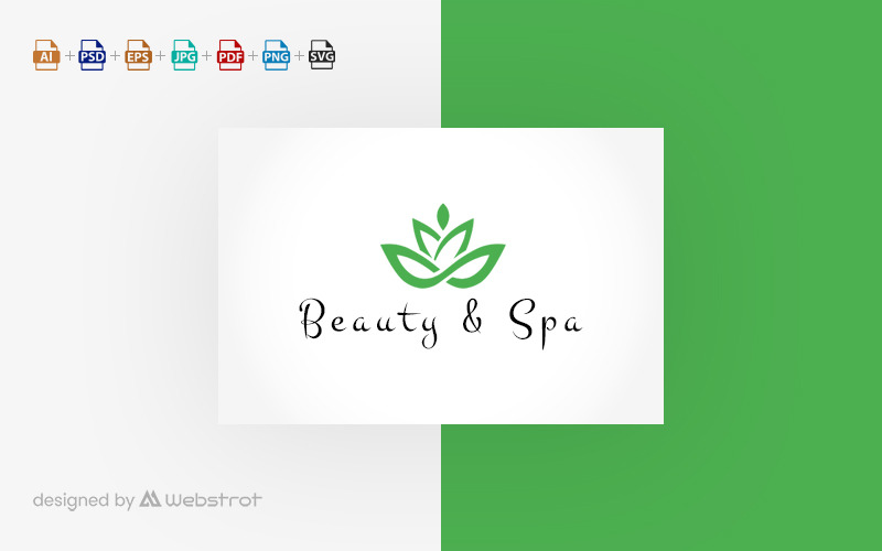 Download Шаблон логотипа "Beauty and Spa Logo Template" / Beauty and Spa Logo Template - Шаблон логотипа на тему графика beauty,spa,logo,woman,cure,leaf,medical,natural,cosmetic,doctor,yoga,wellness,colors,green,webstrot,free,healthcare,relax,therapy,body