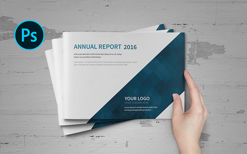 Brochure relazione annuale - Modello di identità aziendale