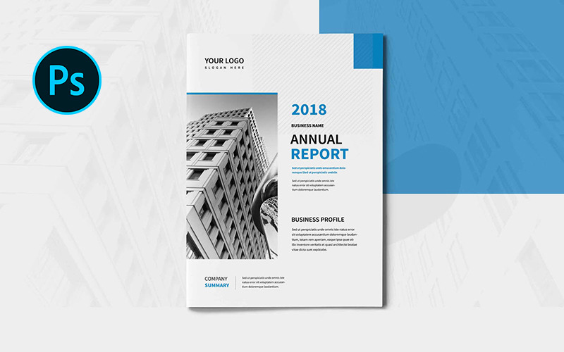 Folleto del informe anual - Plantilla de identidad corporativa