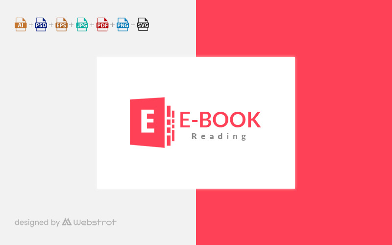 Modelo de logotipo de e-book
