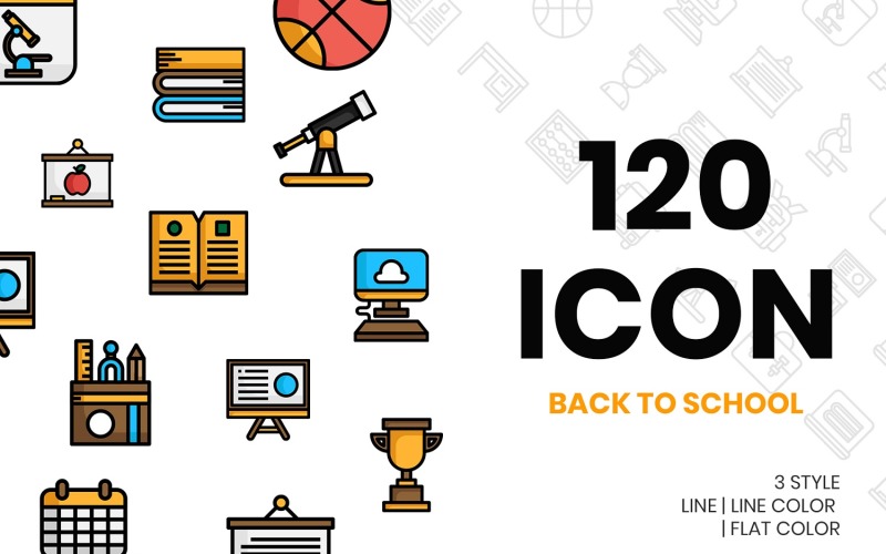 Premium Back To School Icon Set Templatemonster