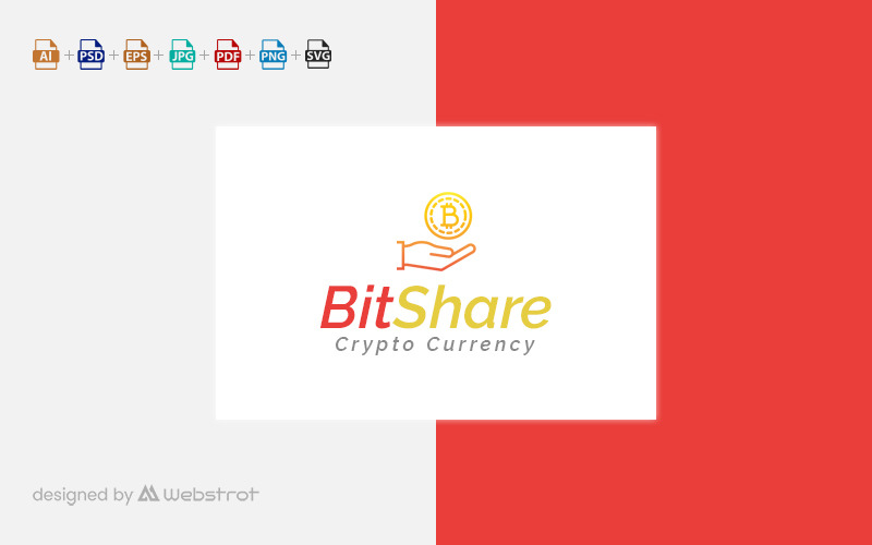 Шаблон логотипа Bit Share