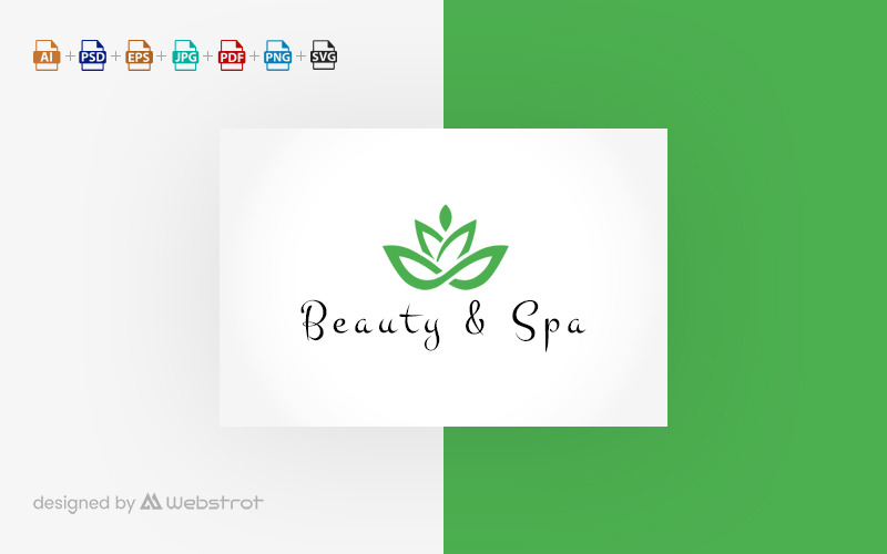 Skönhet och spa logotyp mall