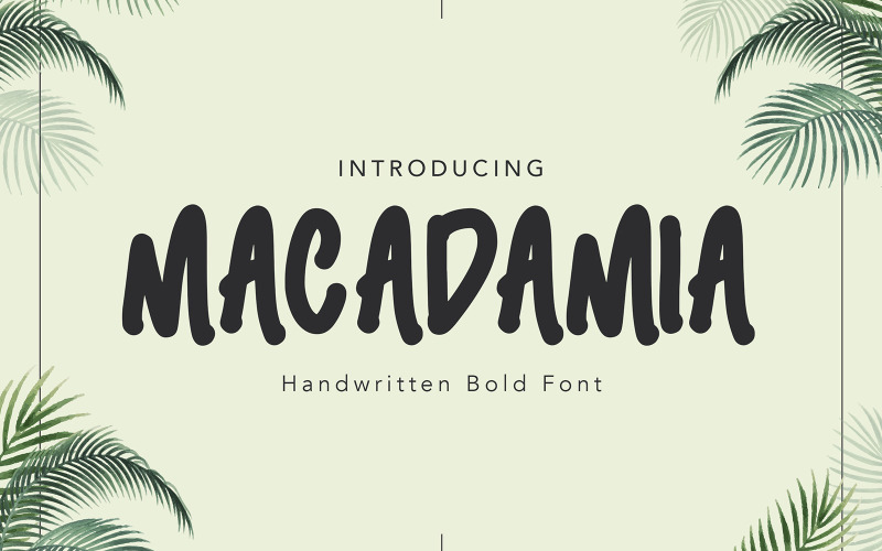 Macadamia handgeschreven lettertype