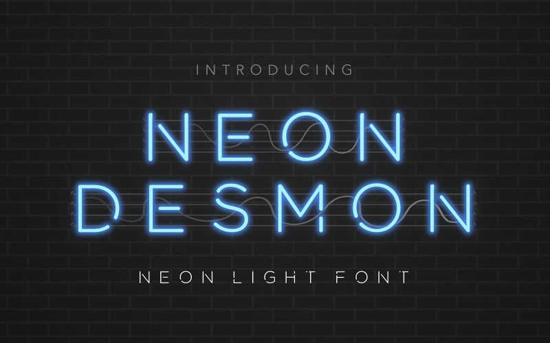 Neon Desmon - Neon Light Yazı Tipi