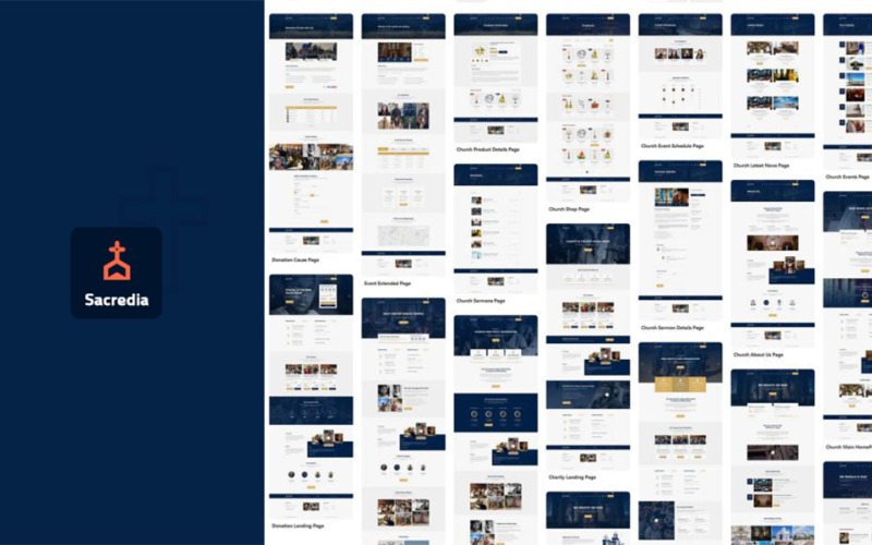 Sacredia | Církev a neziskové téma WordPress