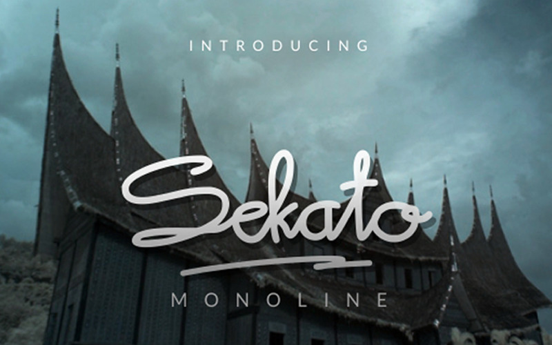 Download Шрифт "Sekato Font" / Sekato Font - Шрифт на тему графика minimal,clean,modern,script,handlattering