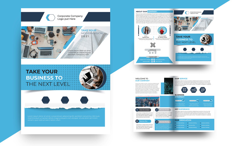 Bi fold Brochure Design - Corporate Identity Template