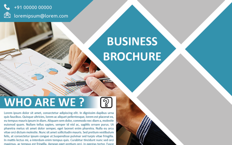 Download Фирменный стиль "Blue colour Business - Corporate Identity Template" / Blue colour Business - Corporate Identity Template - Фирменный стиль на тему графика blue,flexible,simple,print,printable,office