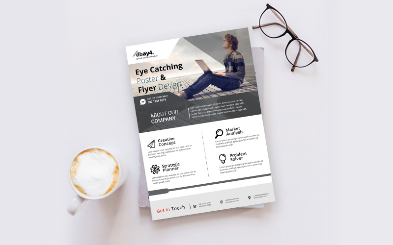 Download Фирменный стиль "Clean Flyer - Corporate Identity Template" / Clean Flyer - Corporate Identity Template - Фирменный стиль на тему графика flyer,template,design,poster,minimal,business,modern,creative,concept,corporate,elegant,style,texture,gradient,colorful,minimalism,a4,premium,element,nature