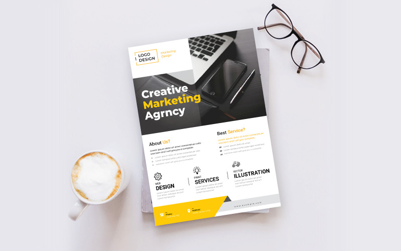 Download Фирменный стиль "Clean Flyer - Corporate Identity Template" / Clean Flyer - Corporate Identity Template - Фирменный стиль на тему графика template,flyer,business,modern,poster,corporate,design,a4,creative,simple,company,print,style,concept,element,sales,icon,idea,elegant,stylish