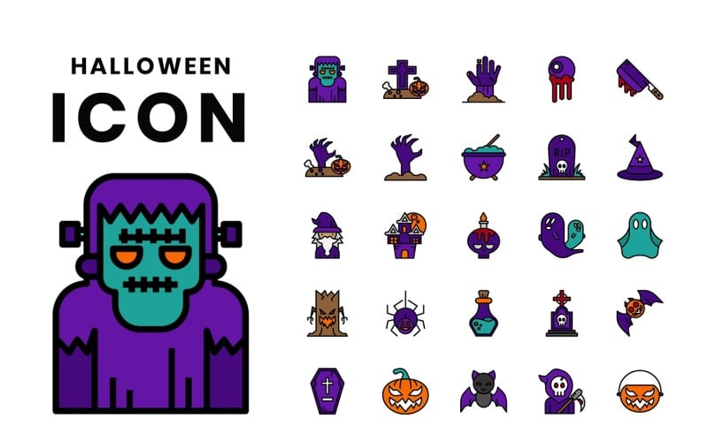 Conjunto de ícones de Halloween