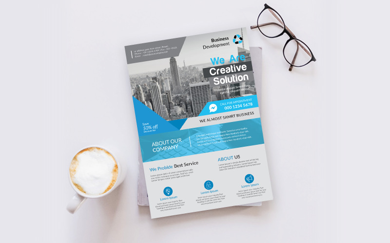 Download Фирменный стиль "Creative Flyer - Corporate Identity Template" / Creative Flyer - Corporate Identity Template - Фирменный стиль на тему графика template,flyer,business,modern,poster,corporate,design,a4,creative,simple,company,print,style,concept,element,sales,icon,idea,elegant,stylish