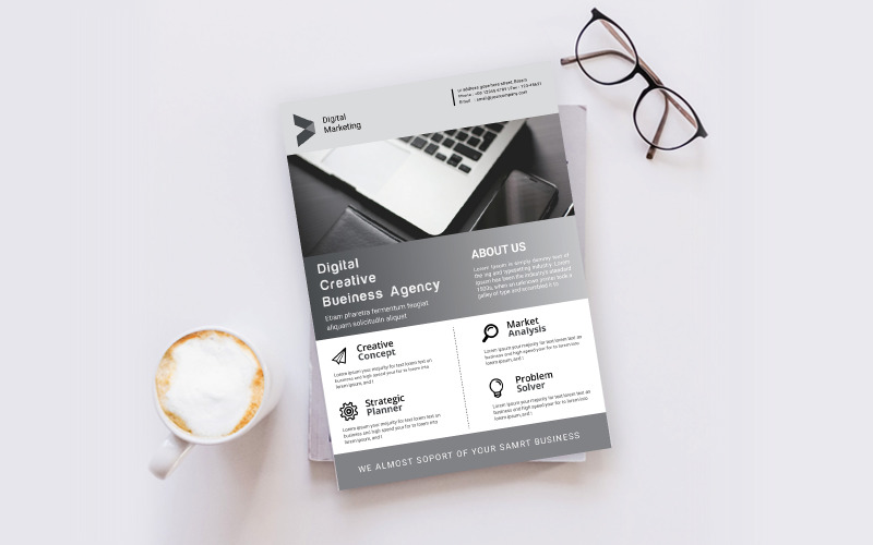 Download Фирменный стиль "Digital Flyer - Corporate Identity Template" / Digital Flyer - Corporate Identity Template - Фирменный стиль на тему графика template,flyer,business,modern,poster,corporate,design,a4,creative,simple,company,print,style,concept,element,sales,icon,idea,elegant,stylish