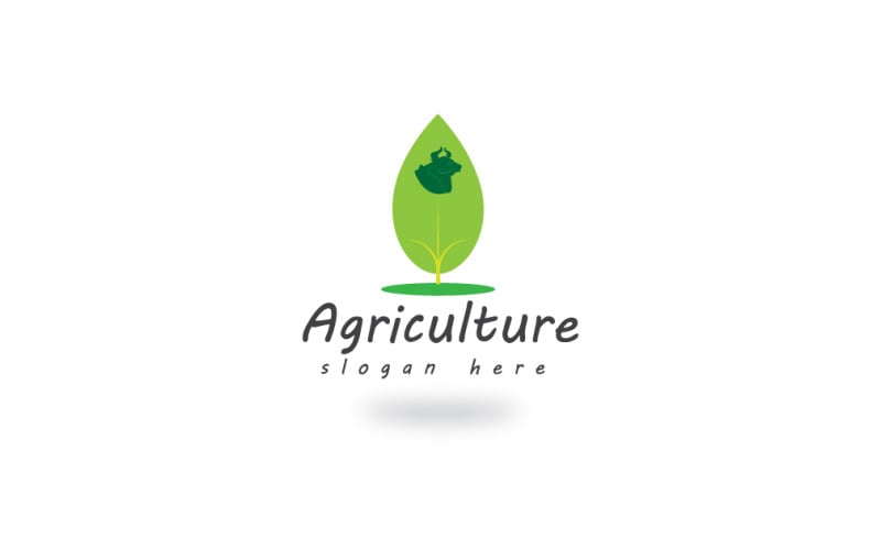 Modèle de logo de l'agriculture