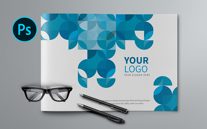 Moderne blaue Unternehmensbroschüre - Corporate Identity Template