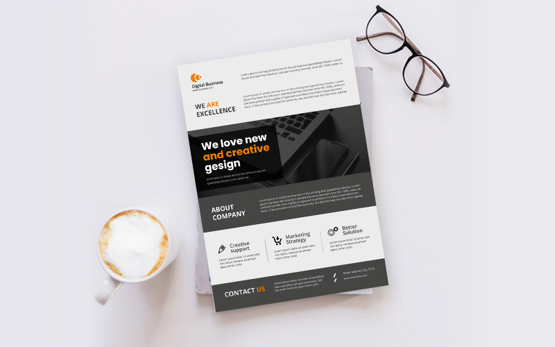 Download Фирменный стиль "Simple Business Flyer - Corporate Identity Template" / Simple Business Flyer - Corporate Identity Template - Фирменный стиль на тему графика template,flyer,business,modern,poster,corporate,design,a4,creative,simple,company,print,style,concept,element,sales,icon,idea,elegant,stylish