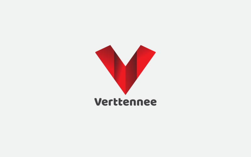 Bokstaven V-logotypmall