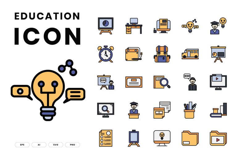 Download Набор иконок "Education Icon Set" / Education Icon Set - Набор иконок на тему графика book,diploma,education,graduate,knowledge,learning,library,school,student,study,university,hat,web,illustration,set,concept,design,icon,vector,symbol