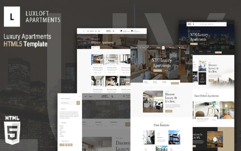 Luxloft - Modern apartman HTML 5 webhelysablon