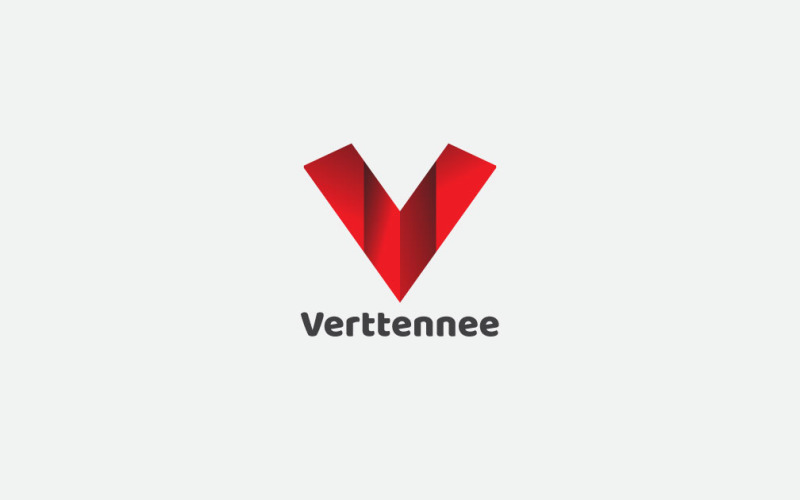 Modello di logo della lettera V.