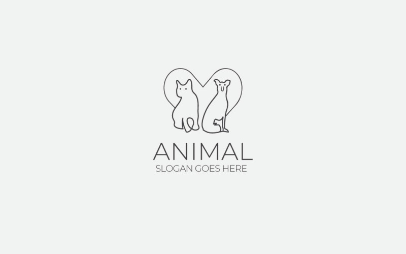 Modelo de logotipo de animal