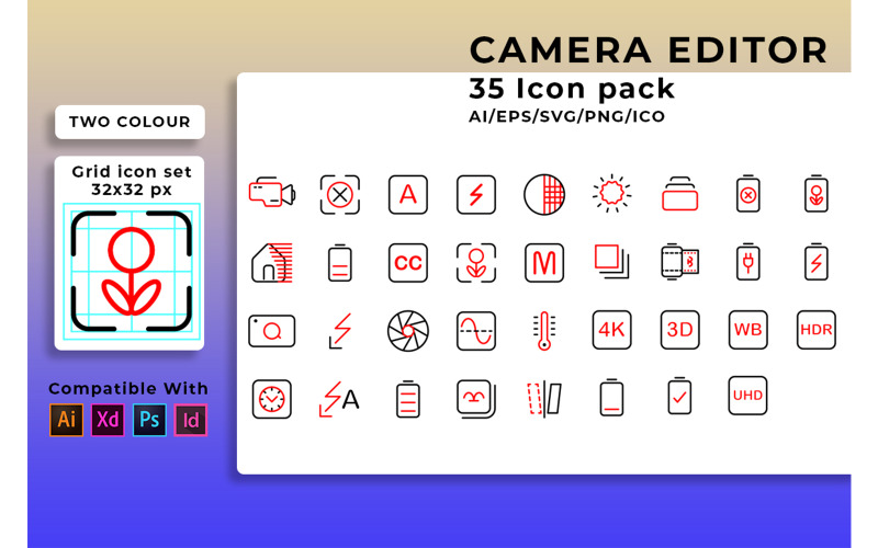 Download Набор иконок "Photo Camera Editor Set Icon" / Photo Camera Editor Set Icon - Набор иконок на тему графика camera,photo,icon,set,editor,vector,sign,image,symbol,computer,line,technology,control,tool,photography,thin,picture,web,interface,crop
