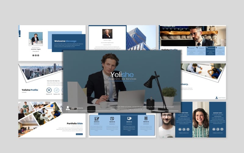 Yelishe - Corporate Law Services PowerPoint template