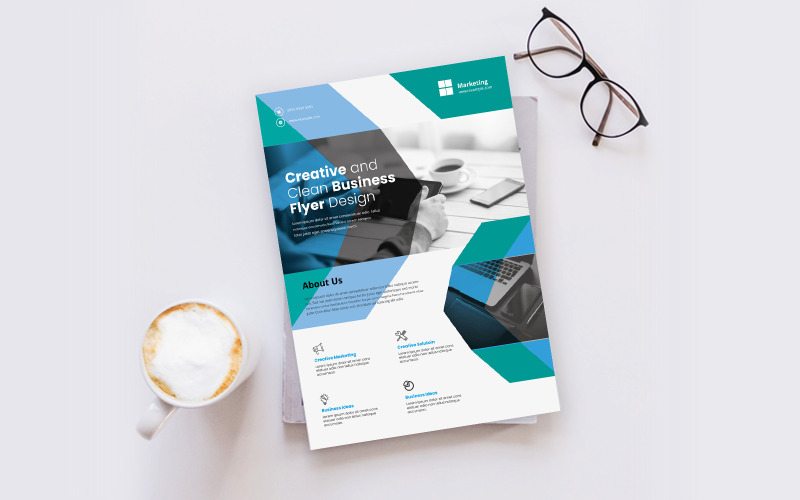 Download Фирменный стиль "Creative Business Flyer - Corporate Identity Template" / Creative Business Flyer - Corporate Identity Template - Фирменный стиль на тему графика template,flyer,business,modern,poster,corporate,design,a4,creative,simple,company,print,style,concept,element,sales,icon,idea,elegant,stylish