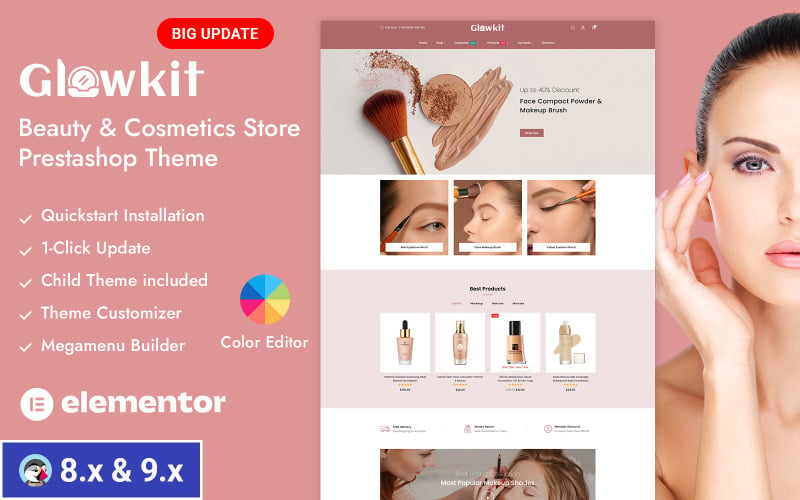 Glowkit - Beauty Store PrestaShop 响应式主题